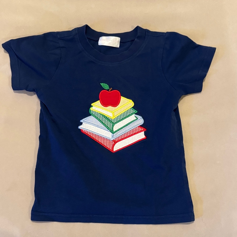 Cecil and Lou back to school Apple tshirt